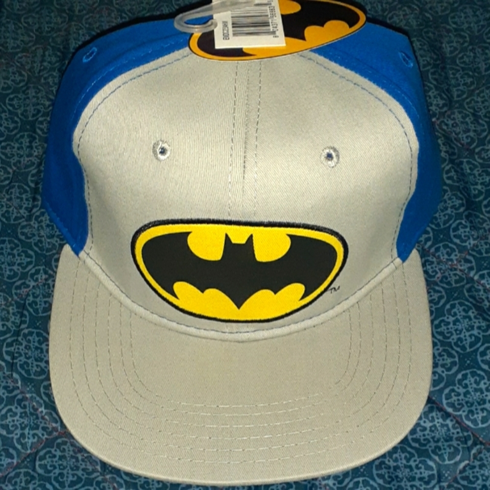 New Batman Classic Gray Blue Snapback Cap Hat DC Comics TV Show Series Adam West